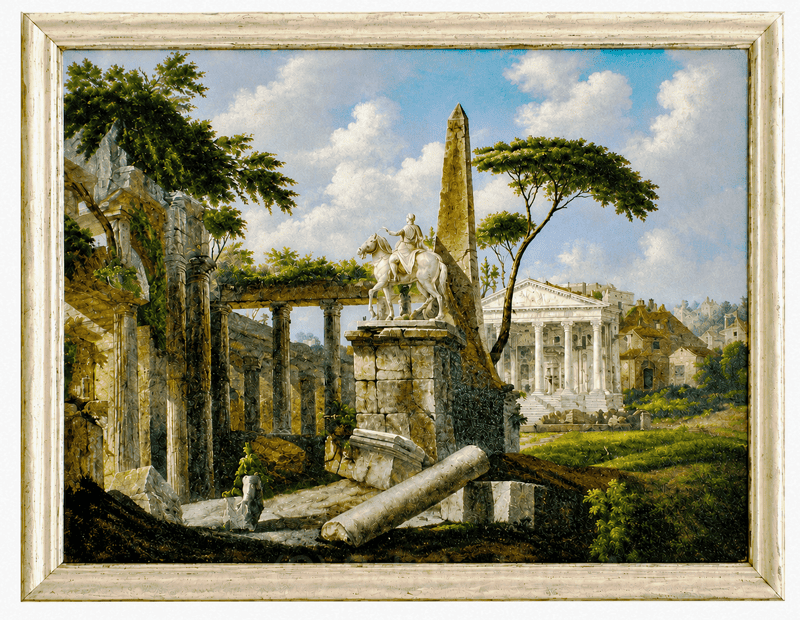 Supraporte Landschaft mit Ruinen