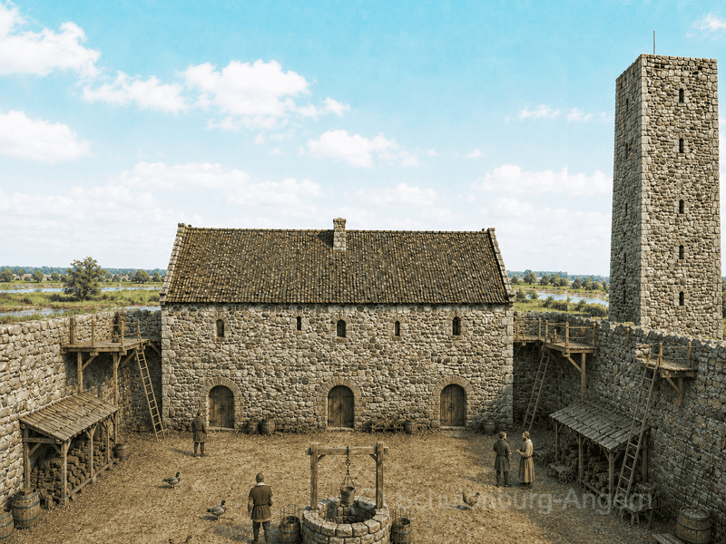 Innenhof Burg Angern 1350