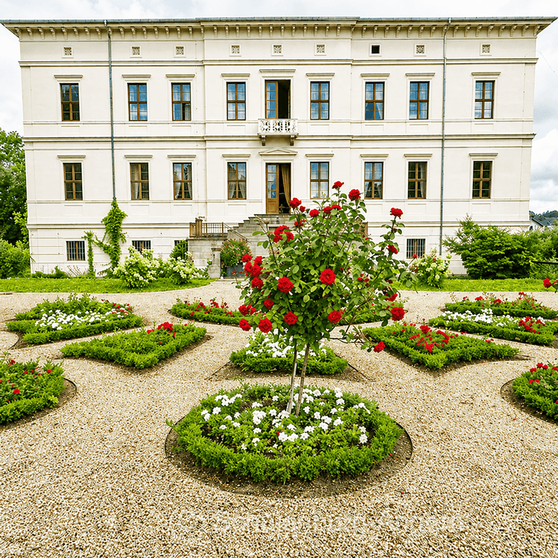 Faecherbeet Schloss Angern